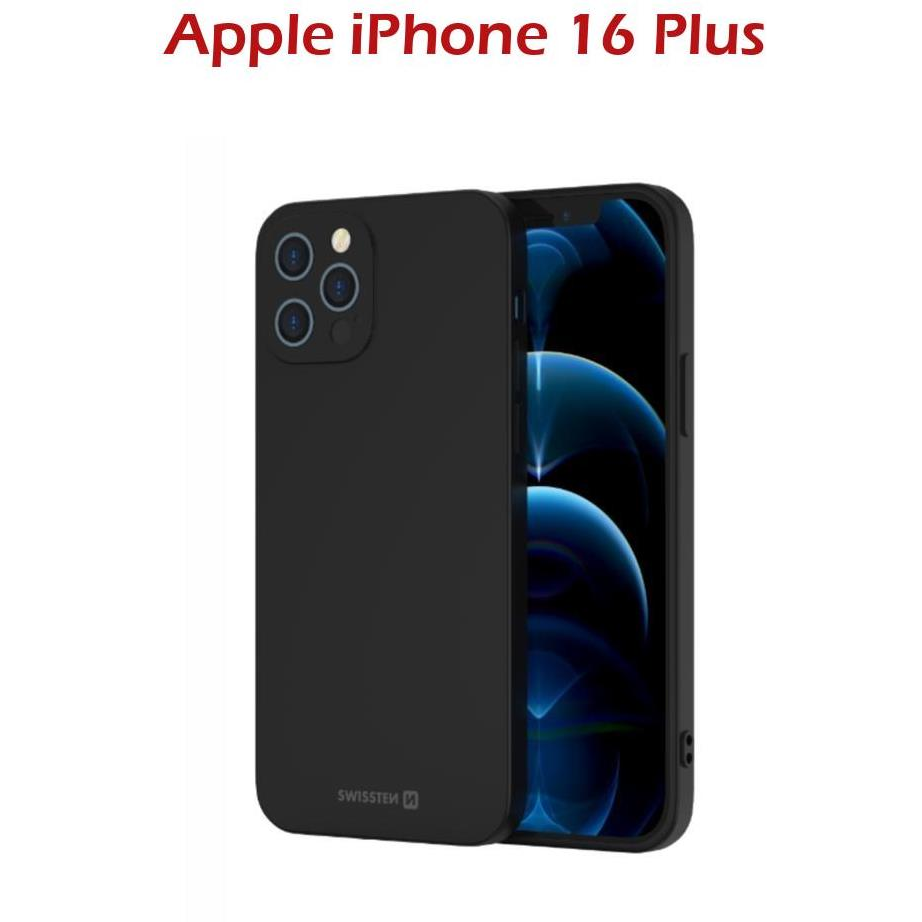 Swissten Soft Joy Apple iPhone 16 Plus fekete tok (34500376)