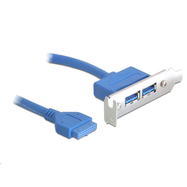 DELOCK Slotblech 2x USB3.0 LowProfile