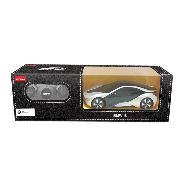 REMOTE CONTROL CAR BMW I8 WHITE SCALE 1 TO 24