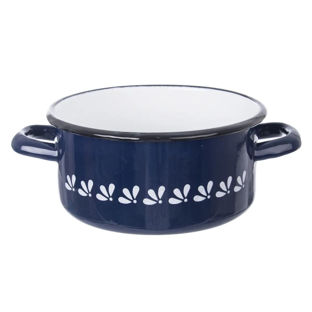 Orion MODROBÍLÁ zománcozott lábas 1,5 liter kék-fehér (113508) (orion113508)