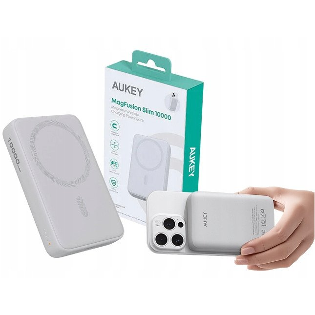 Aukey PB-MS04 White Qi2 PowerBank 10000mAh 20W MagSafe (PB-MS04 White)