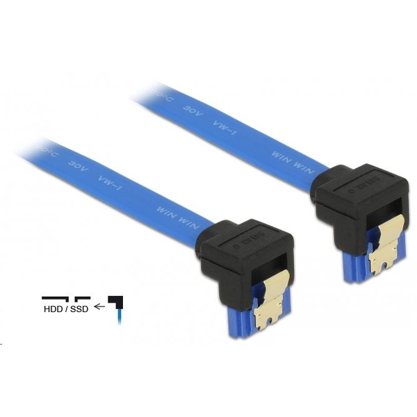 SATA-Kabel Delock SATA III unt. -> SATA unt. Bu/Bu 0.30m