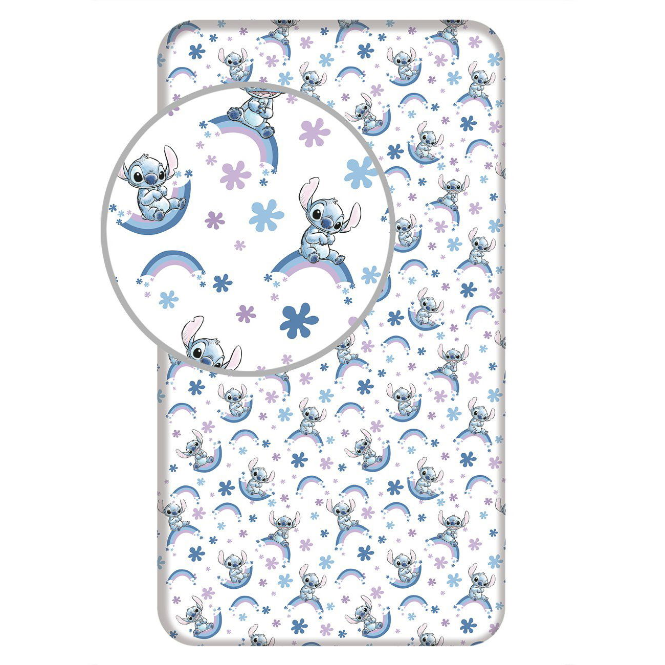 Jerry Fabrics Lilo and Stitch - Rainbow 90 × 200 × 25 cm (8592753039403)