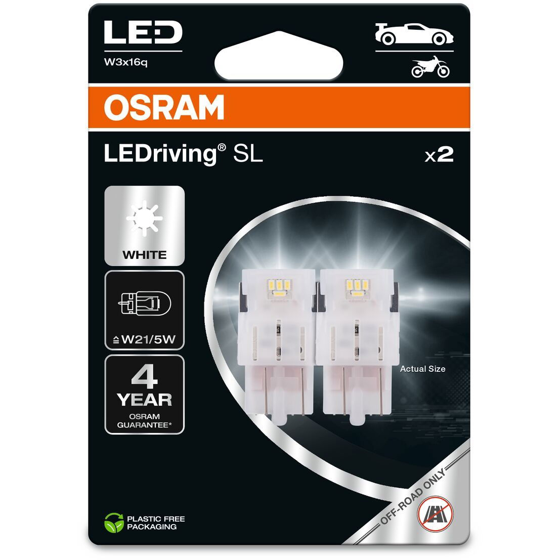 OSRAM LEDriving SL W21/5W hideg fehér 6000K 12V, 2 db a csomagban (7515DWP-2BL)