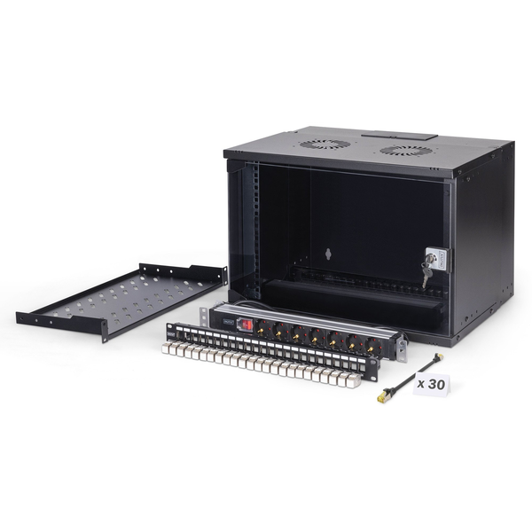 DIGITUS Netzwerk-Set 483 mm (19") - 7HE, 540x400 mm (BxT) sw