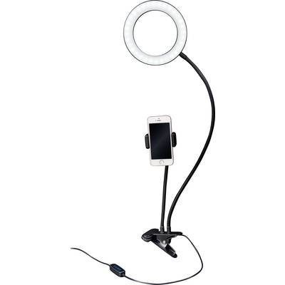DÖRR D371043 SLR-16 Bi-Color hajlítható karú LED körlámpa telefon tartóvalcsipesszel (D371043)