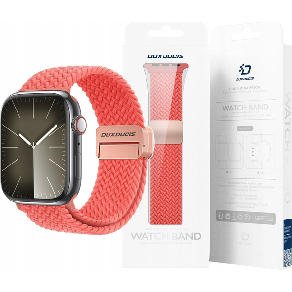 Dux Ducis MIXTURE PRO pótszíj (egyedi méret, kicsi, nylon, mágneses) RÓZSASZÍN Apple Watch Series 1 38mm / Watch Series 2 38mm / Watch Series 3 38mm (GP-152408)