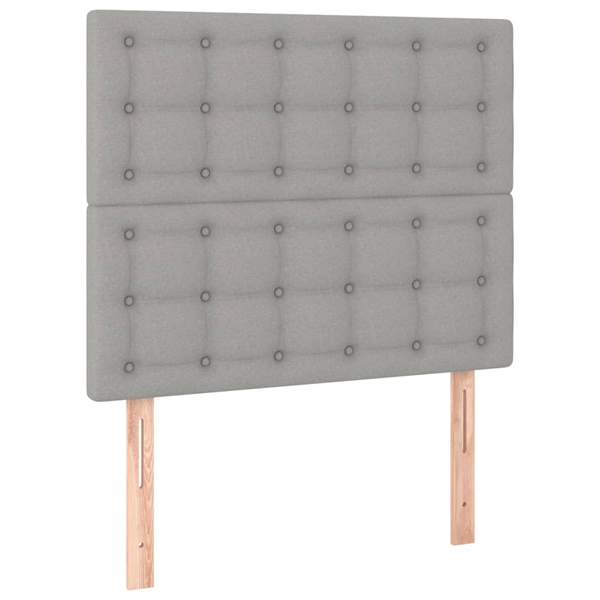 2 db világosszürke szövet fejtámla 90x5x78/88 cm