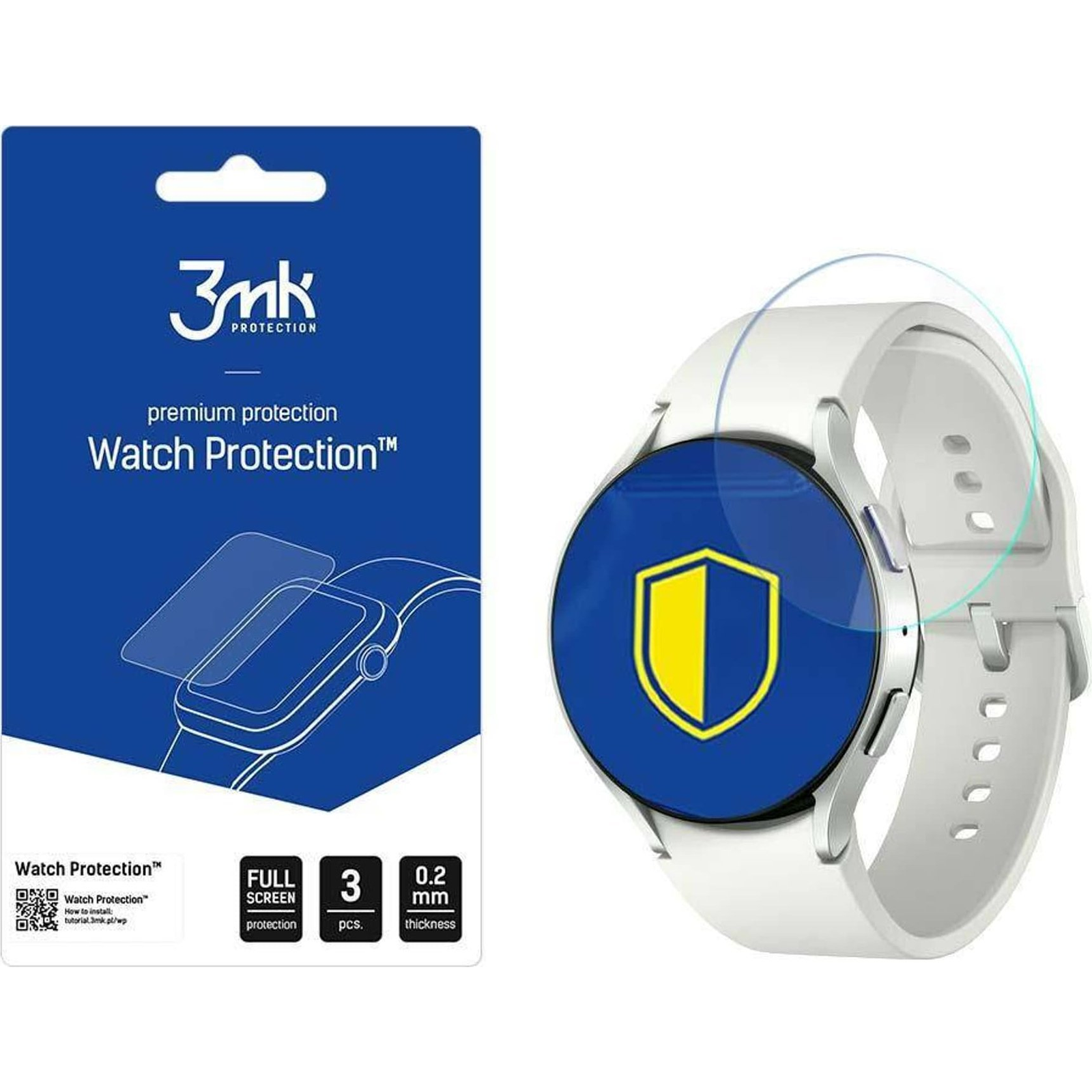 3mk Óra kijelző védőfólia FlexibleGlass hibrid üvegfólia 7H Samsung Galaxy Watch 6 40mm (3M005157)