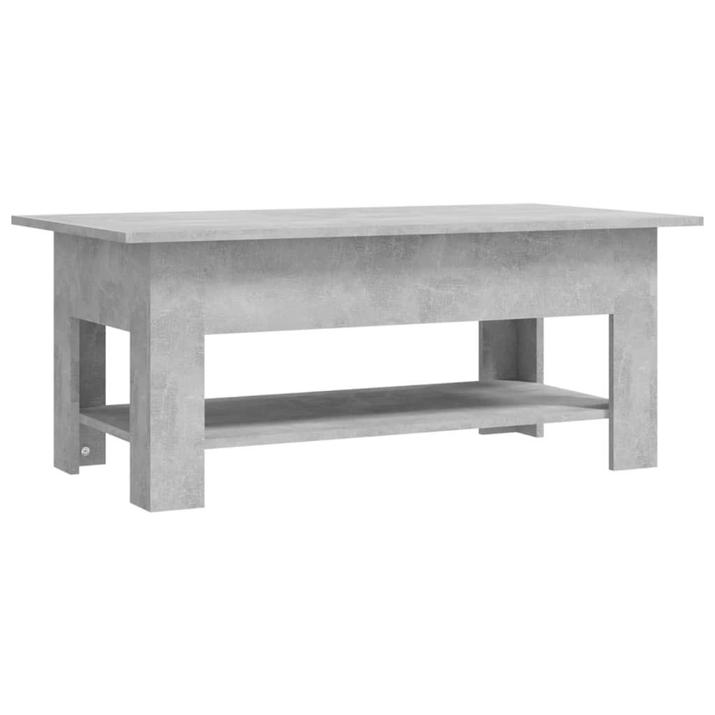 betonszürke forgácslap dohányzóasztal 102 x 55 x 42 cm (810257)