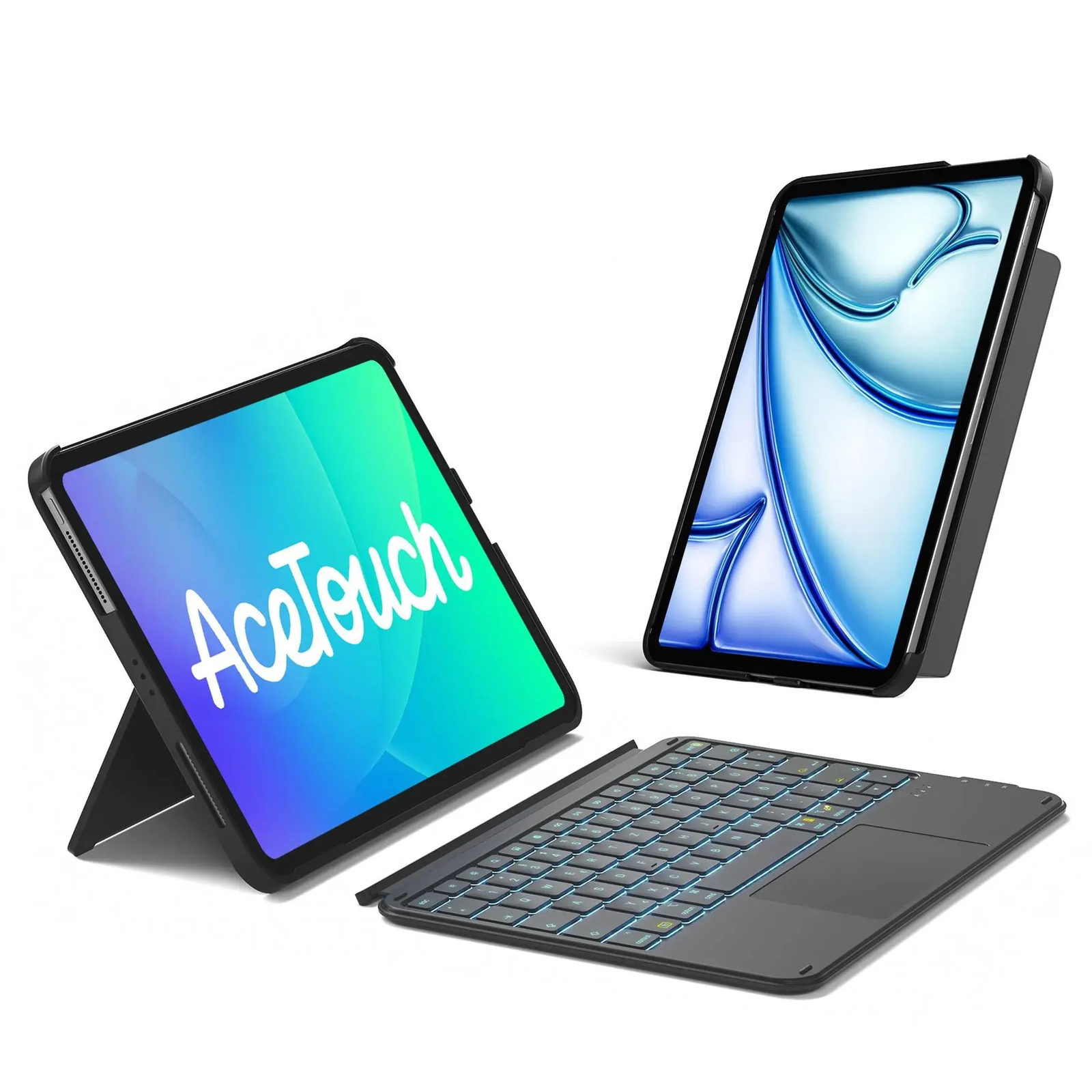 Клавиатура за таблет Inateck Ace Touch iPad 11 /10 — KB04122-RGB_GRAPHITE, немска подредба