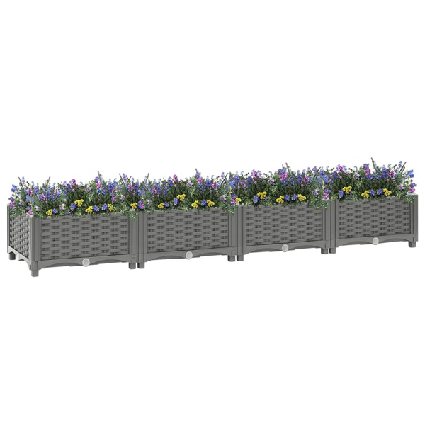 Повдигната леха vidaXL, 160x40x23 см, полипропилен, 5.51 Kg