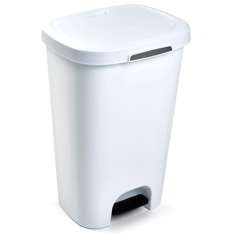 Plastic Forte pedálos szemetes, fehér, 50 l (135300150)