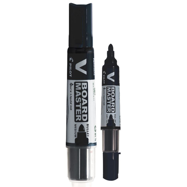 Комплект от 10 черни маркера PILOT Vboard за магнитна бяла дъска