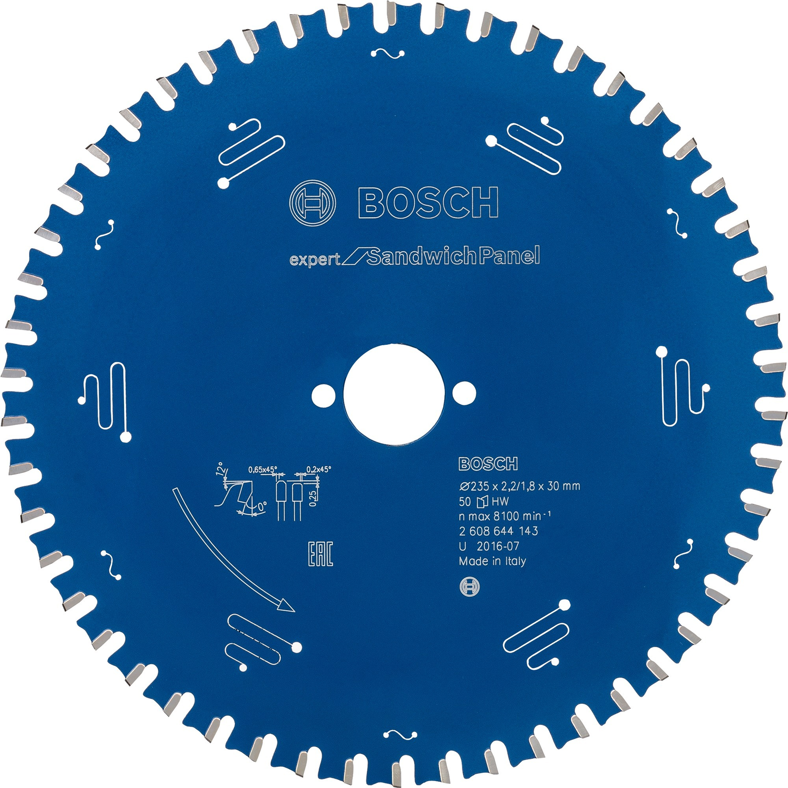 Bosch Expert for Sandwich Panel 235mm Körfűrészlap - Kék (2608644143)