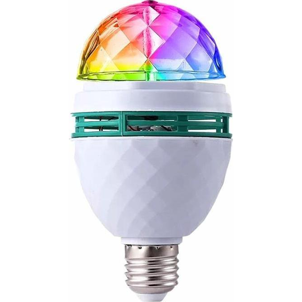 LED RGB disko žarnica E27 3W