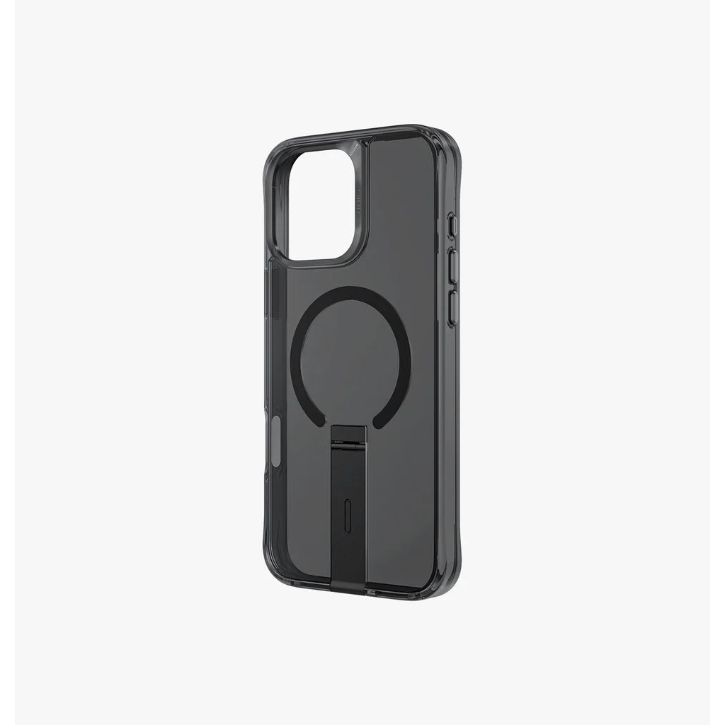 Uniq Eleva Apple iPhone 16 Pro szilikon tok kitámasztóval áttetsző fekete (UNIQ-IP6.3P(2024)-ELEVAMBLK) (UNIQ-IP6.3P(2024)-ELEVAMBLK)