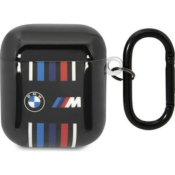 BMW BMA222SWTK AirPods 1/2 Borító - Több Színu Vonal, Fekete (BMW000620)