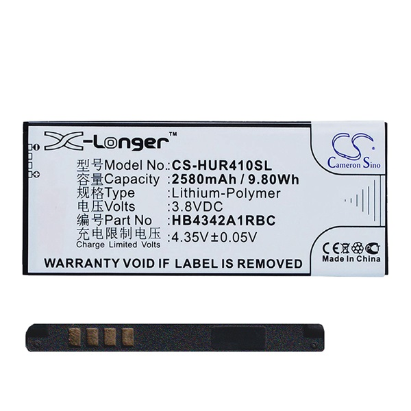 Cameron Sino Li-Polymer akku (3.8V/2580mAh, Huawei HB4342A1RBC kompatibilis) FEKETE Huawei Y6 II Compact / Y5 II (Y5-2) / Y6 (CS-HUR410SL)