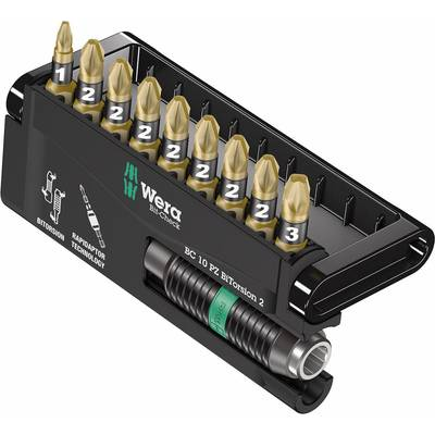 Wera Bit-Check 10 PZ BiTorsion 2 05347153001 Bit készlet 10 részes Kereszthornyú Pozidriv BiTorsion (05347153001)