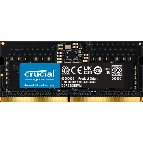 8GB 5600MHz DDR5 Notebook RAM Crucial CL46 1.1V (CT8G56C46S5)