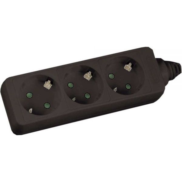 InLine 16431 elektromos elosztó 1,5 M 3 AC kimenet(ek) Fekete (16431)