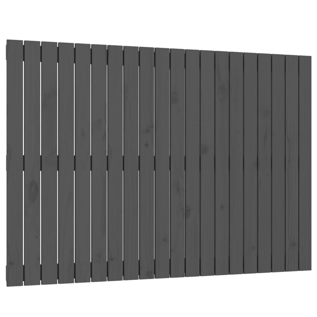 szürke tömör fenyőfa fali fejtámla 127,5 x 3 x 90 cm (824890)