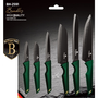 BerlingerHaus BH/2591 Emerald Collection Késkészlet - Rozsdamentes Acél, Smaragdzöld