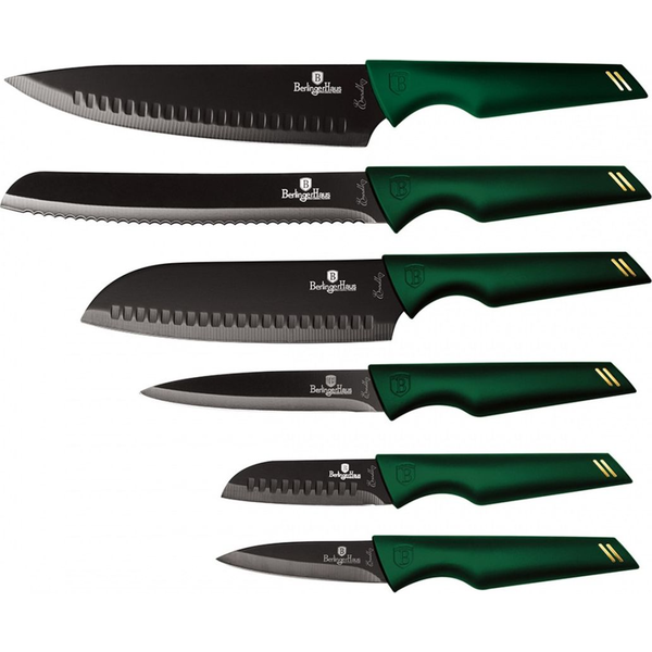 BerlingerHaus BH/2591 Emerald Collection Késkészlet - Rozsdamentes Acél, Smaragdzöld