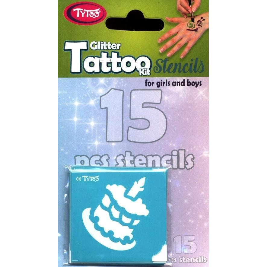 TyToo: Születésnapi csillámtetoválás sablon szett 15db-os (013-01546)