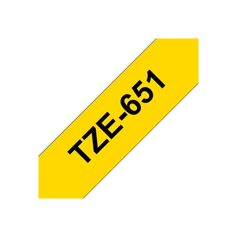Brother laminated tape TZe-651 - Black on yellow (TZE651)