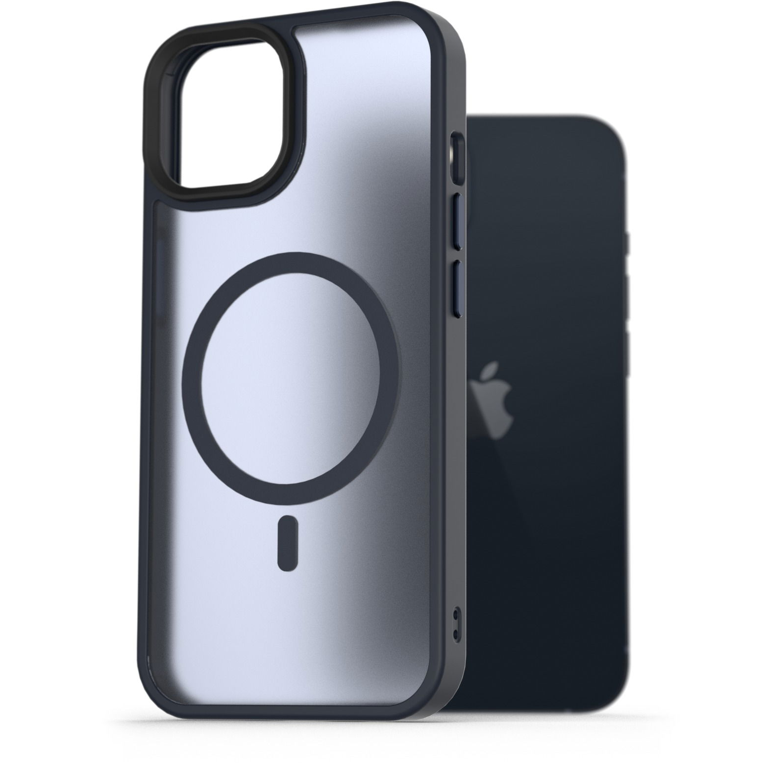 AlzaGuard Matte Case iPhone 13 MagSafe sötétkék tok (AGD-PCMM39L)