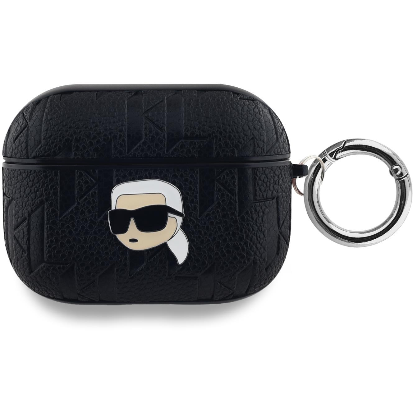 Karl Lagerfeld Embossed Karl Head AirPods Pro fekete PU tok (KLAPPGKIPK)