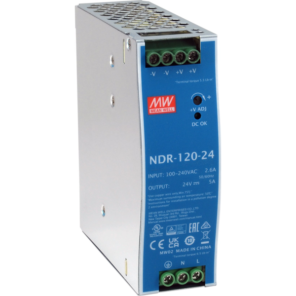 LevelOne POW-2442 tápegység 120 W Kék, Ezüst