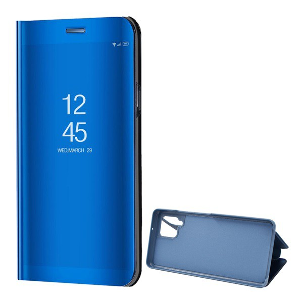 Tok álló (aktív FLIP, oldalra nyíló, asztali tartó funkció, tükrös felület, Mirror View Case) KÉK [Samsung Galaxy A42 5G (SM-A425F)] (5996591024417)