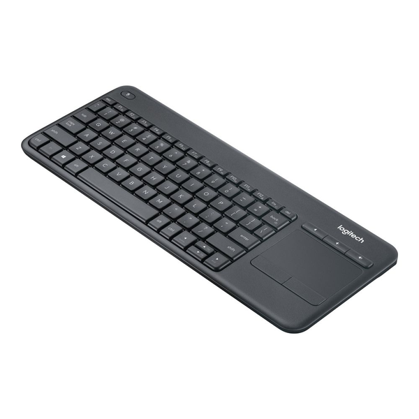 Logitech K400 Plus Tv tastatur Universel RF trådløst AZERTY Fransk Sort