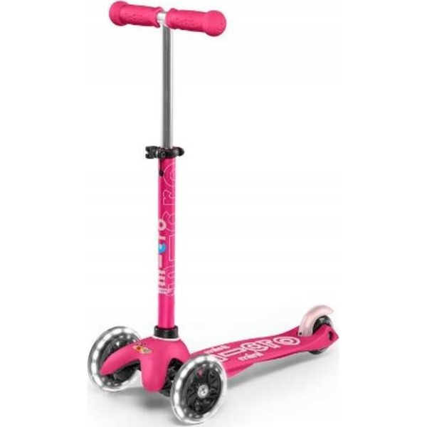 Micro Deluxe Mini Plus LED 3in1 3 kerekű gyerek roller - Pink