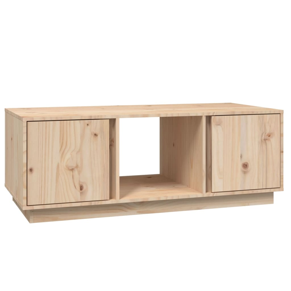 tömör fenyőfa dohányzóasztal 110 x 50 x 40 cm (814424)