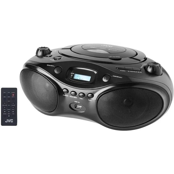 JVC RD-E661B-DAB hordozható CD-s rádiómagnó fekete