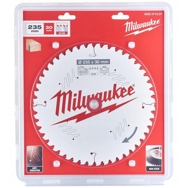 Циркуляр за дърво, 235 x 30 x 2,4 mm, Z 48, Milwaukee