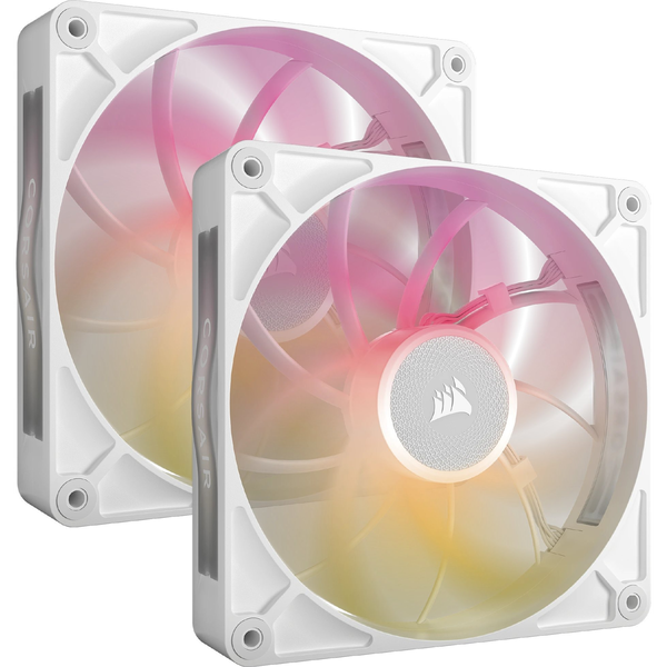 Ventilatoare CORSAIR iCUE LINK RX140 MAX RGB WHITE, dual pack