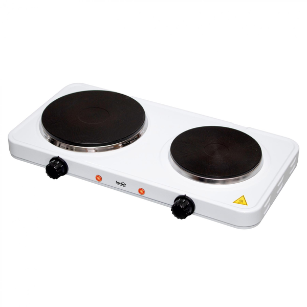 Plita electrica, Home by Somogyi, 1500 W + 1000 W, Alb/Negru