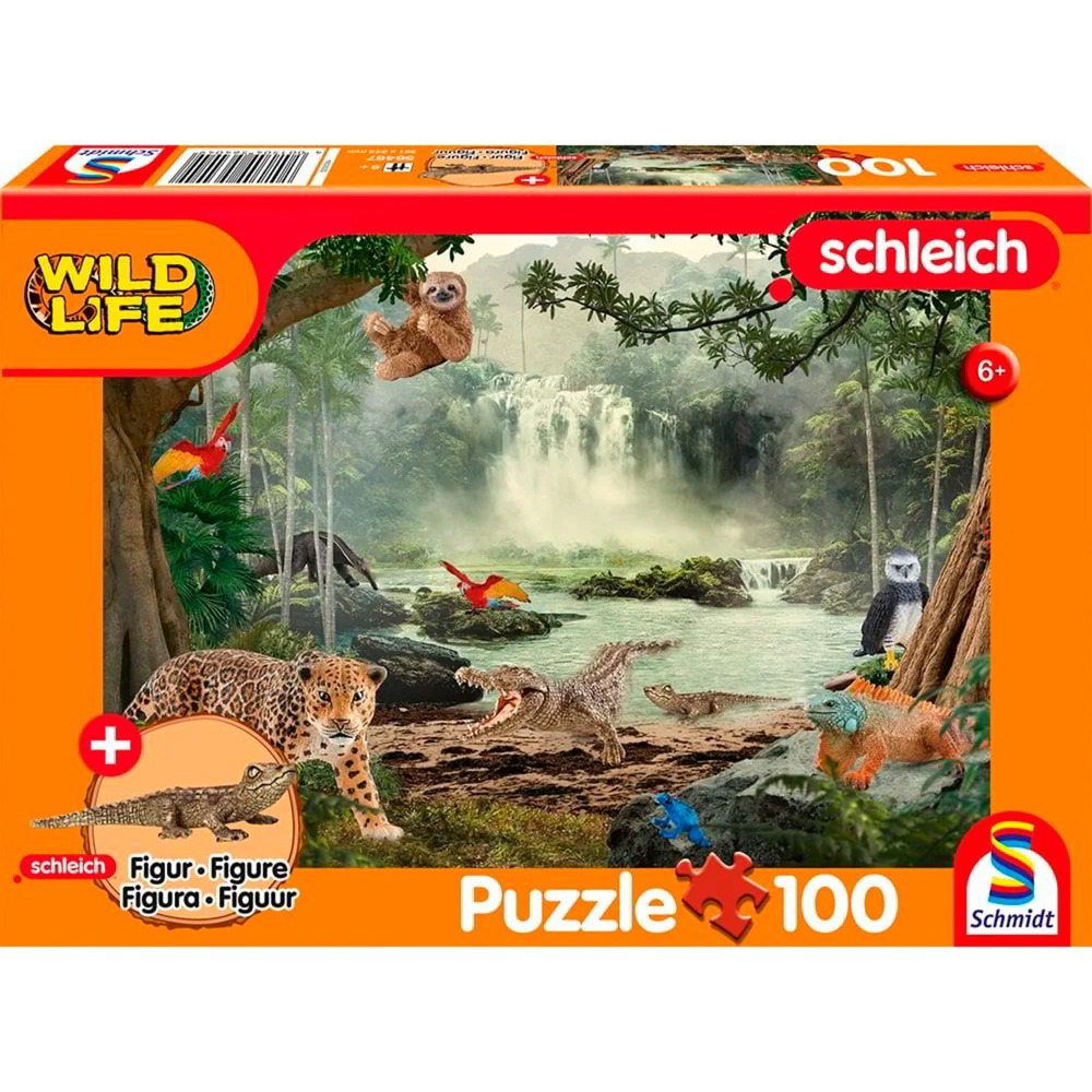 Schmidt Puzzle 100 el. SCHLEICH Divoká příroda + figurka (56467)