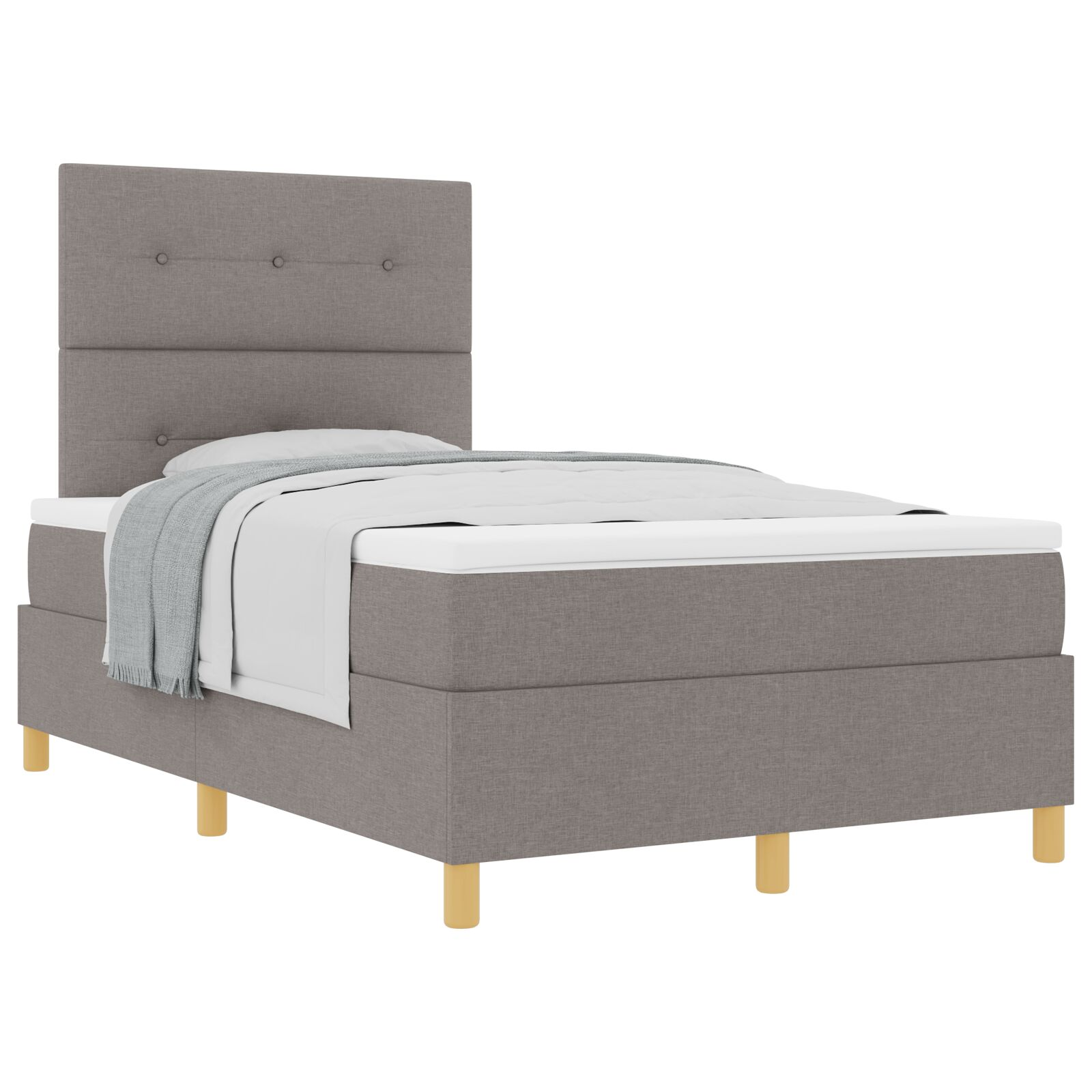 Box Spring Ágy Matrac nélkül Taupe 120x200 cm Szövet (3339613)