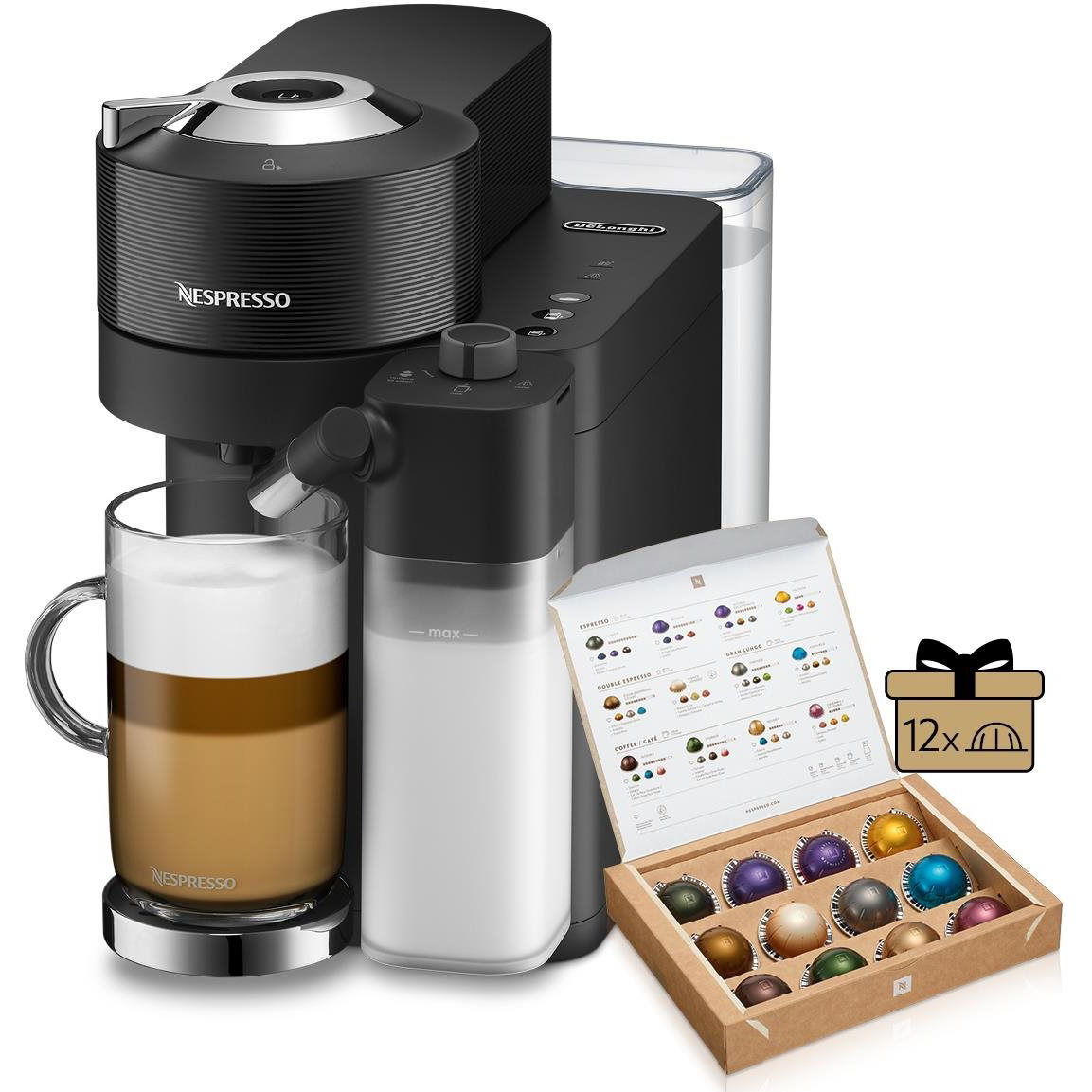 Nespresso De'Longhi Vertuo Lattissima Black ENV300.B (ENV300.B)