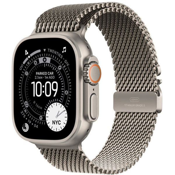 Apple Watch Ultra 3 GPS + Cellular 49 мм натурален титанов корпус с милански каишка M