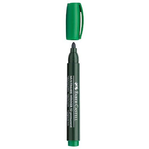 Permanentný popisovač zelený Faber-Castell 1 ks