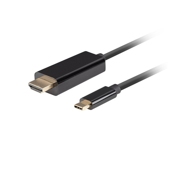 Lanberg CA-CMHD-10CU-0005-BK USB-C - HDMI 2.0 Kábel 1m - Fekete