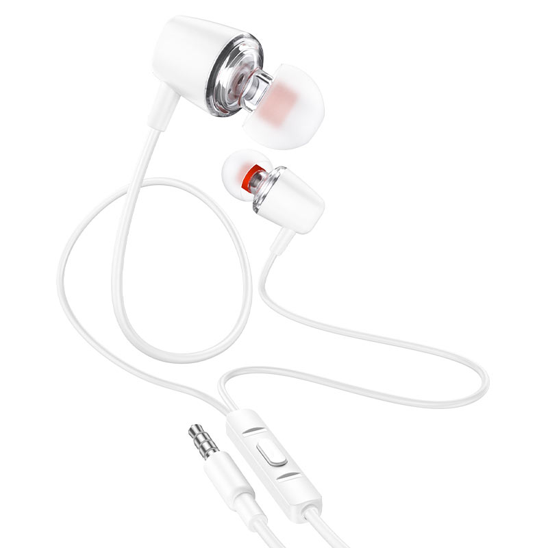 HOCO M107 Discoverer Vezetékes Headset - Fehér (HC794567)