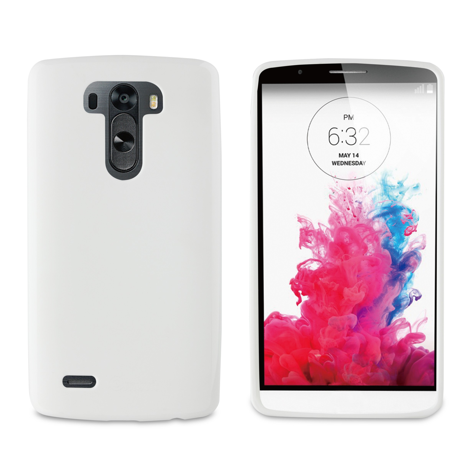 Muvit miniGel LG G3 S D722 hátlap - fehér (I-MUSKI0424)